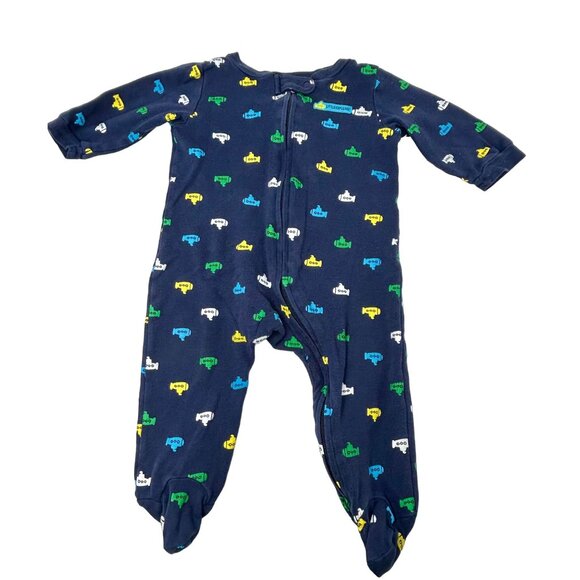 Baby Boy's Sleepers, Navy Blue,  White, Green,Stripe,  Blue Stripe  Size 9 Month - Picture 2 of 10